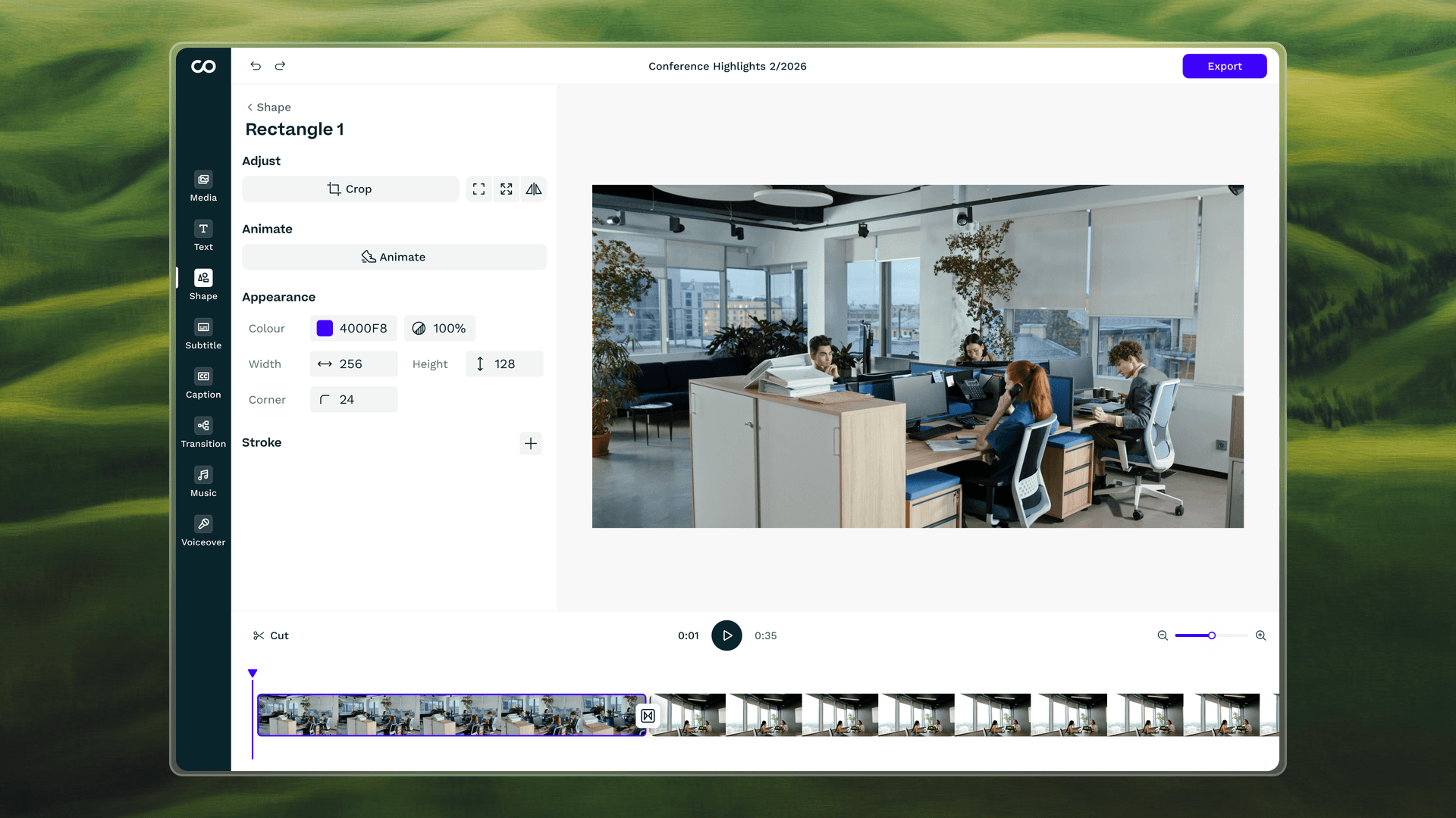 AI native video editing software case study preview